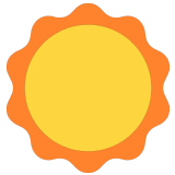 ☀️ Sun, Emoji by Microsoft