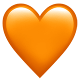 🧡 Cœur Orange Emoji par Apple