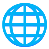 🌐 Globe with Meridians, Emoji by Google