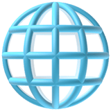 🌐 Globe with Meridians, Emoji by Apple
