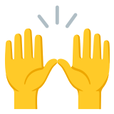 🙌 Raising Hands, Emoji by Google