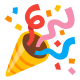 🎉 Party Popper, Emoji by Google