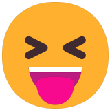 😝 Squinting Face with Tongue, Emoji by Microsoft