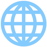 🌐 Globe with Meridians, Emoji by Microsoft