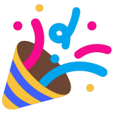 🎉 Party Popper, Emoji by Microsoft