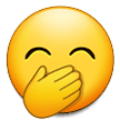 🤭 Face with Hand Over Mouth, Emoji by Samsung