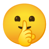 🤫 Shushing Face, Emoji by Google