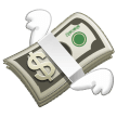 💸 Money with Wings, Emoji by Samsung