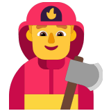 👨‍🚒 Man Firefighter, Emoji by Microsoft
