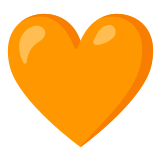 🧡 Cœur Orange Emoji par Google