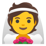 👰 Person with Veil, Emoji by Google