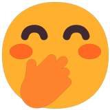 🤭 Face with Hand Over Mouth, Emoji by Microsoft