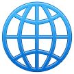 🌐 Globe with Meridians, Emoji by Samsung