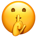 🤫 Shushing Face, Emoji by Apple