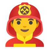 👨‍🚒 Man Firefighter, Emoji by Google
