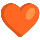 🧡 Cœur Orange Emoji par Microsoft
