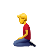 🧎‍♂️ Man Kneeling, Emoji by Apple
