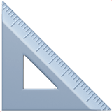 📐 Triangular Ruler, Emoji by Apple