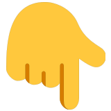 👇 Backhand Index Pointing Down, Emoji by Microsoft
