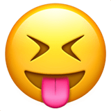 😝 Squinting Face with Tongue, Emoji by Apple