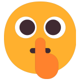🤫 Shushing Face, Emoji by Microsoft