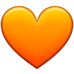 🧡 Cœur Orange Emoji par Samsung