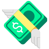 💸 Money with Wings, Emoji by Microsoft