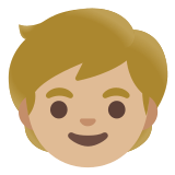 🧒🏼 Kind: Mittelhelle Hautfarbe Emoji von Google