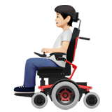 🧑🏻‍🦼 Person in Motorisiertem Rollstuhl: Helle Hautfarbe Emoji von Apple