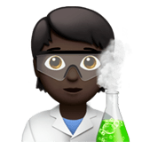 🧑🏿‍🔬 Wissenschaftler(in): Dunkle Hautfarbe Emoji von Apple