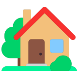 🏡 House with Garden, Emoji by Microsoft