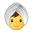 👳 Person Mit Turban Emoji von Samsung