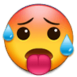 🥵 Visage Rouge Et Chaud Emoji par Samsung