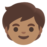 🧒🏽 Child: Medium Skin Tone, Emoji by Google
