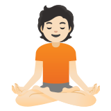 🧘🏻 Person in Lotus Position: Light Skin Tone, Emoji by Google