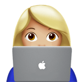 👩🏼‍💻 Woman Technologist: Medium-Light Skin Tone, Emoji by Apple