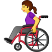 👩‍🦽 Frau in Manuellem Rollstuhl Emoji von Samsung