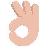 👌🏼 Ok Hand: Medium-Light Skin Tone, Emoji by Microsoft