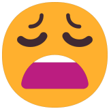 😩 Erschöpftes Gesicht Emoji von Microsoft
