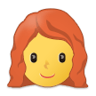 👩‍🦰 Frau: Rotes Haar Emoji von Samsung