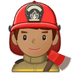 👨🏽‍🚒 Pompier Homme : Peau Légèrement Mate Emoji par Samsung
