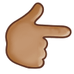 👉🏽 Main Avec Index Pointant À Droite : Peau Légèrement Mate Emoji par Samsung