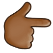 👉🏾 Main Avec Index Pointant À Droite : Peau Mate Emoji par Samsung
