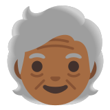 🧓🏾 Older Person: Medium-Dark Skin Tone, Emoji by Google