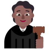 🧑🏾‍⚖️ Richter(in): Mitteldunkle Hautfarbe Emoji von Microsoft