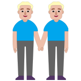👬🏼 Deux Hommes Se Tenant La Main : Peau Moyennement Claire Emoji par Microsoft