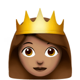 👸🏽 Prinzessin: Mittlere Hautfarbe Emoji von Apple