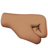 🤜🏽 Right-Facing Fist: Medium Skin Tone, Emoji by Apple