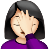 🤦🏻‍♀️ Sich An Den Kopf Fassende Frau: Helle Hautfarbe Emoji von Apple