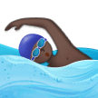 🏊🏿‍♂️ Man Swimming: Dark Skin Tone, Emoji by Samsung
